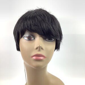 R&B HH-SALON 100% Natural Human Hair Wig Short Pixie Cut Color 1
